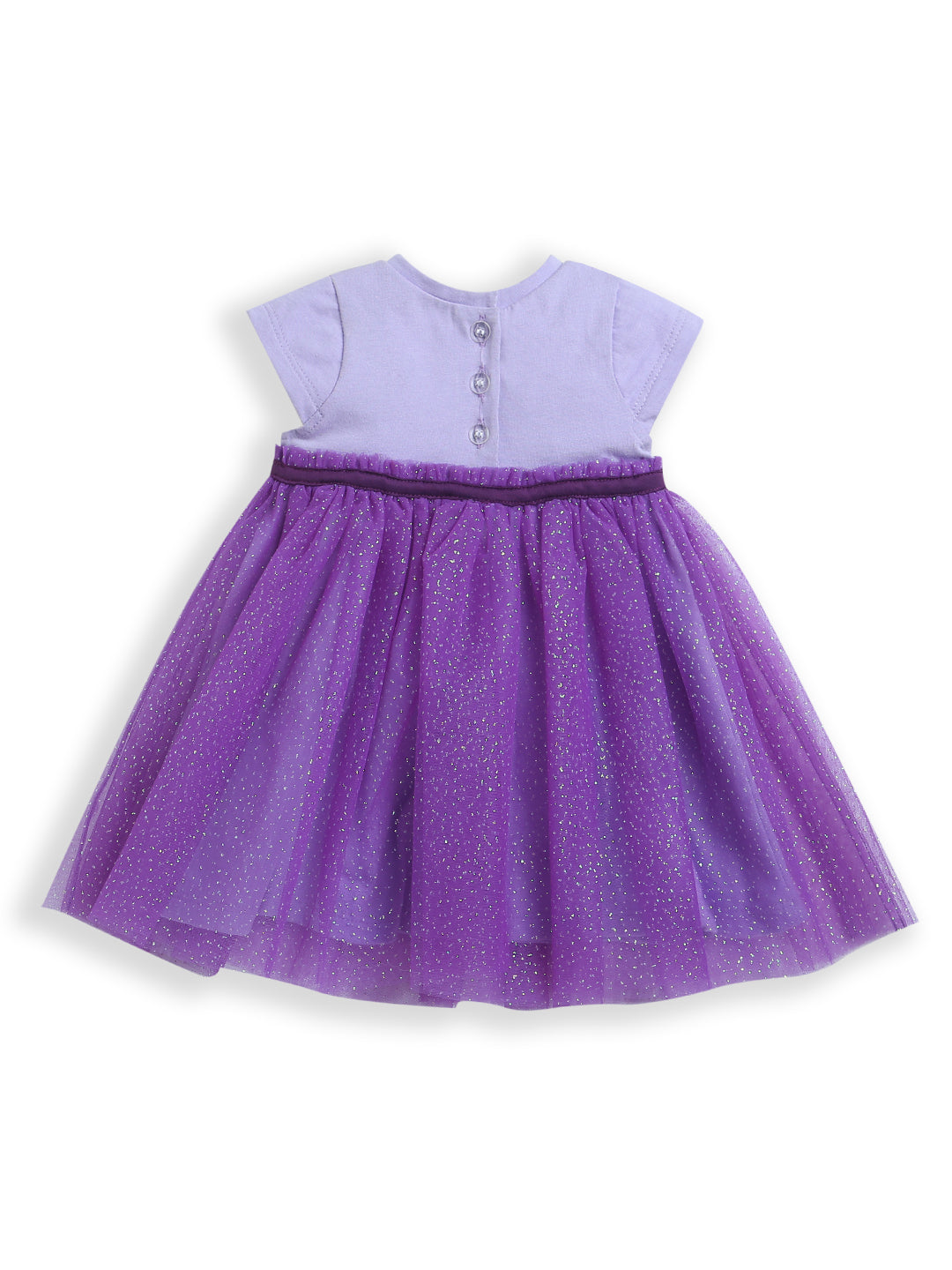 Purple Half Sleeve Baby Girl Dress