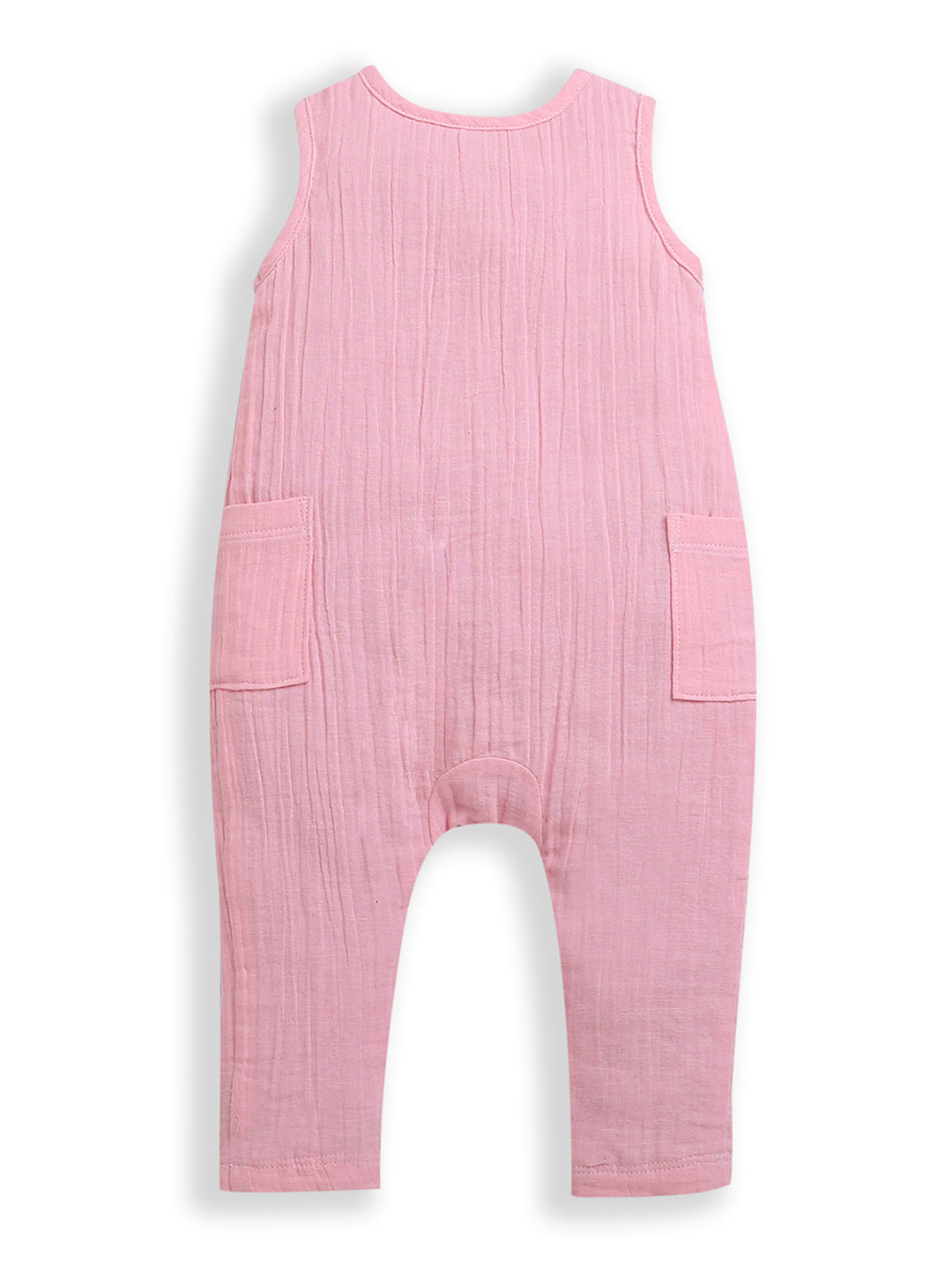 Pink Baby Girl Cotton Sleeveless Romper