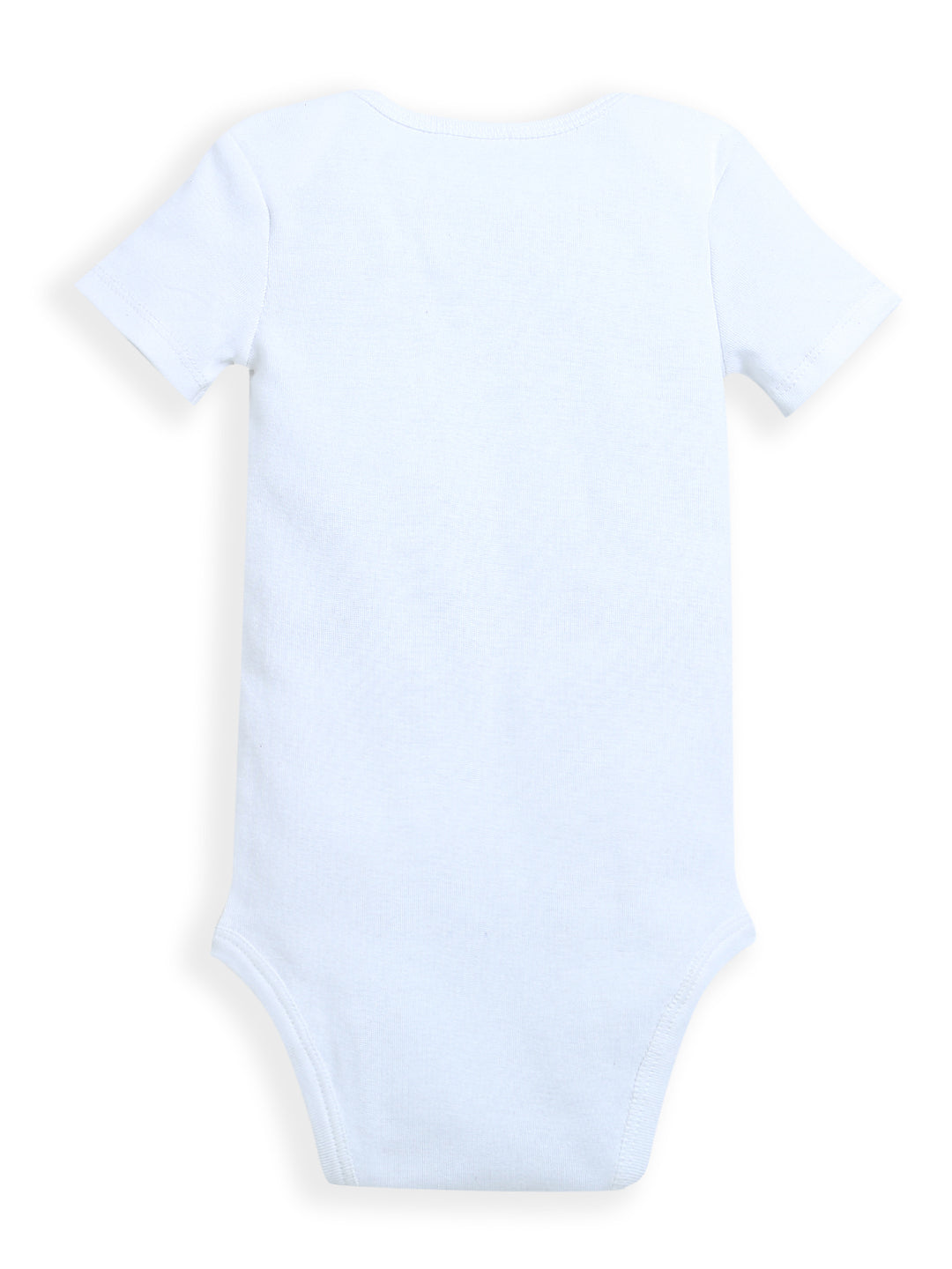 White Cute Teddy & Car Print Half Sleeve Baby Girl/Boy Romper