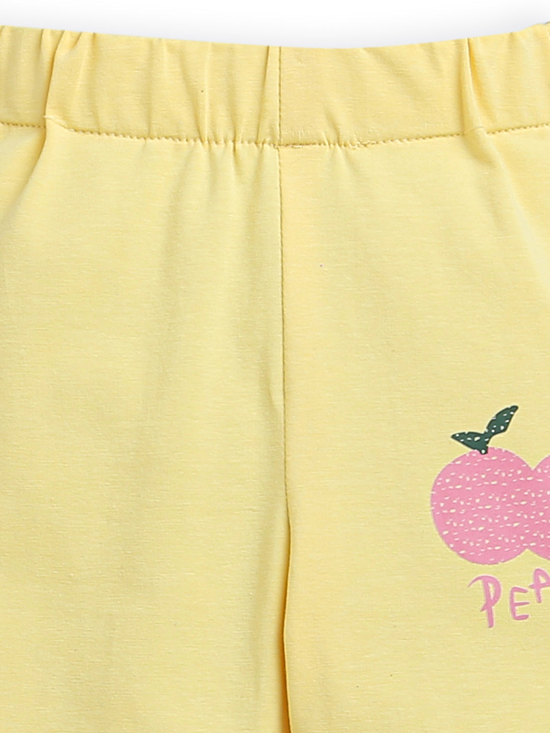 Yellow Peach Print Baby Girl Legging