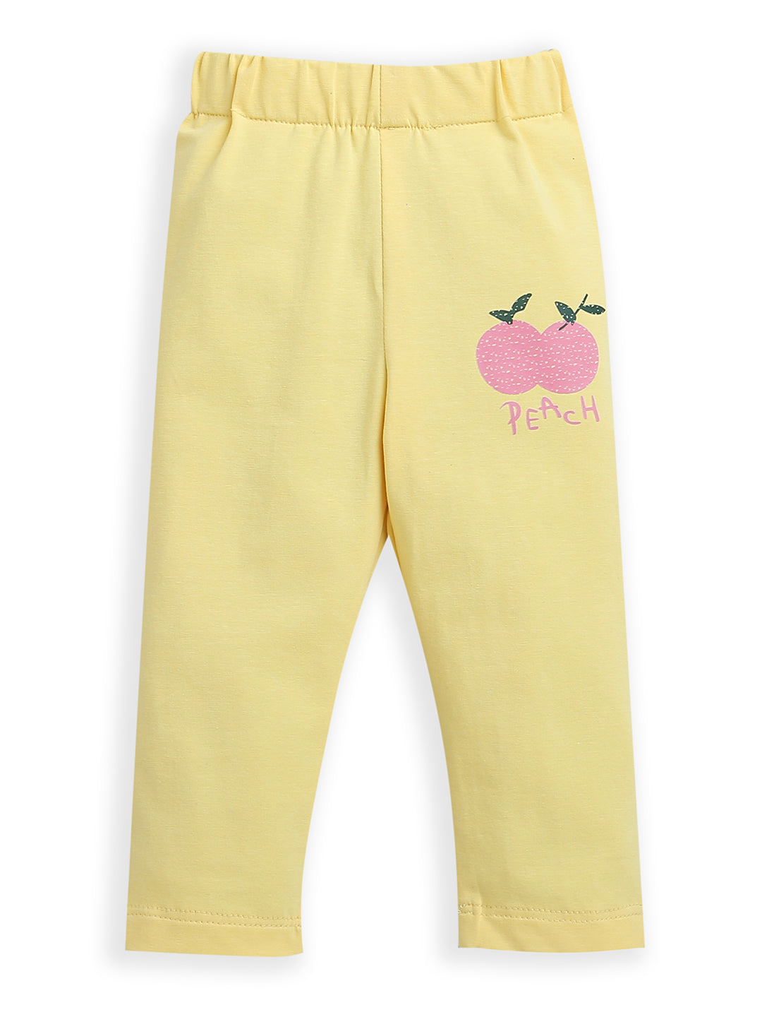 Yellow Peach Print Baby Girl Legging