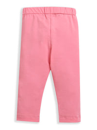 Pink Teddy & Car Print Baby Girl Legging