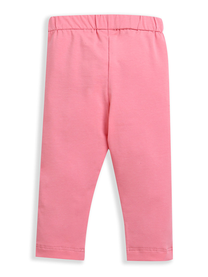 Pink Teddy & Car Print Baby Girl Legging