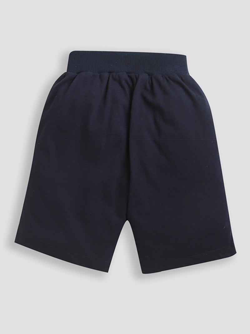 Navy Blue Video Game Print Boys Shorts