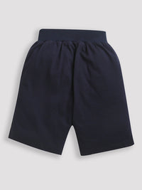 Pack of 2 Sky Blue-Player Basketball & Navy Blue-Video Game Print Cotton Shorts