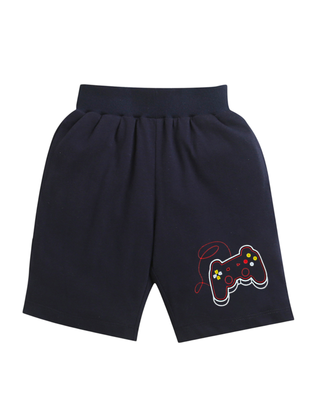 Navy Blue Video Game Print Boys Shorts