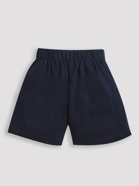 Pack of 2 Navy Blue-Tennis Racket & Sky Blue-Dino Score Print Cotton Shorts