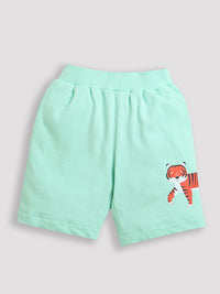 Mint Green Tiger Print Boys Shorts