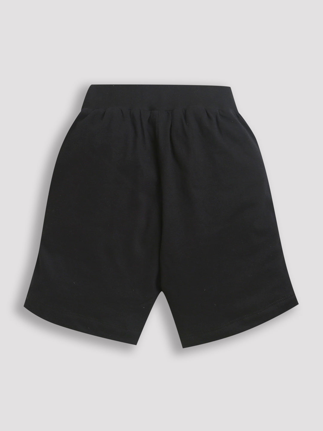 Pack of 2 Black-Carrom & Beige-It's Cool To Be Kind Print Cotton Shorts