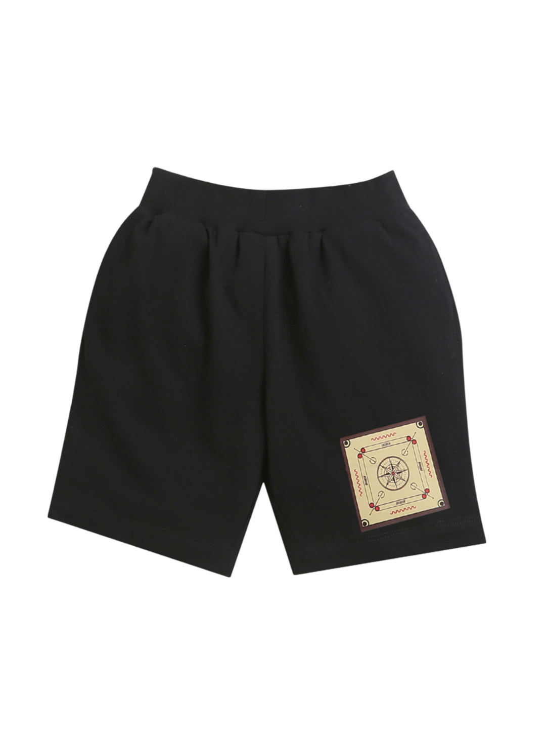 Black Carrom Board print Short