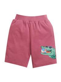 Pink Alligator with Ball Print Boys Shorts