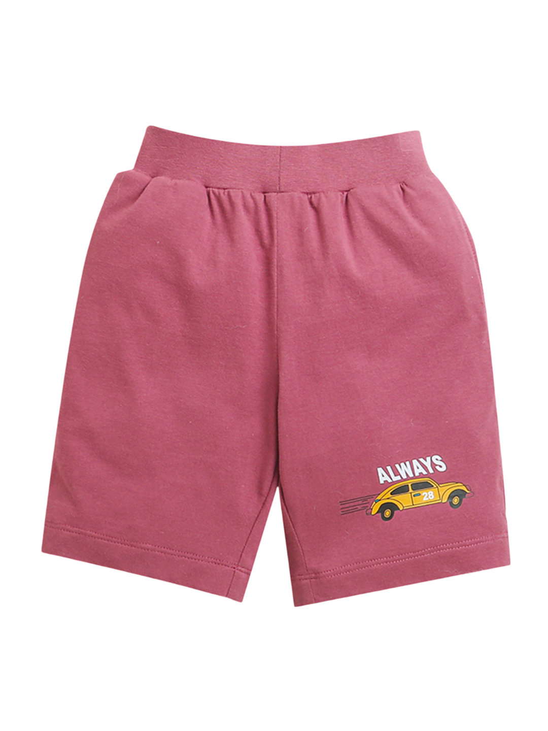 Pink Car print Boys Shorts