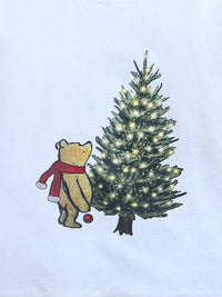 White PooH Christmas Print T-shirts Sweatshirt