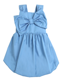 Blue Big Bow Design Sleeveless Dress