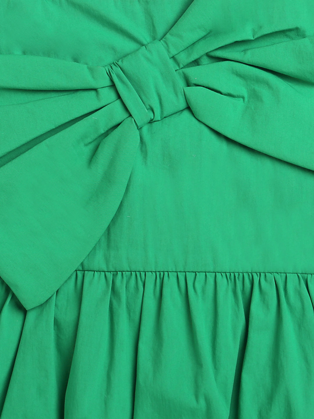 Green Big Bow Design Sleeveless Dress