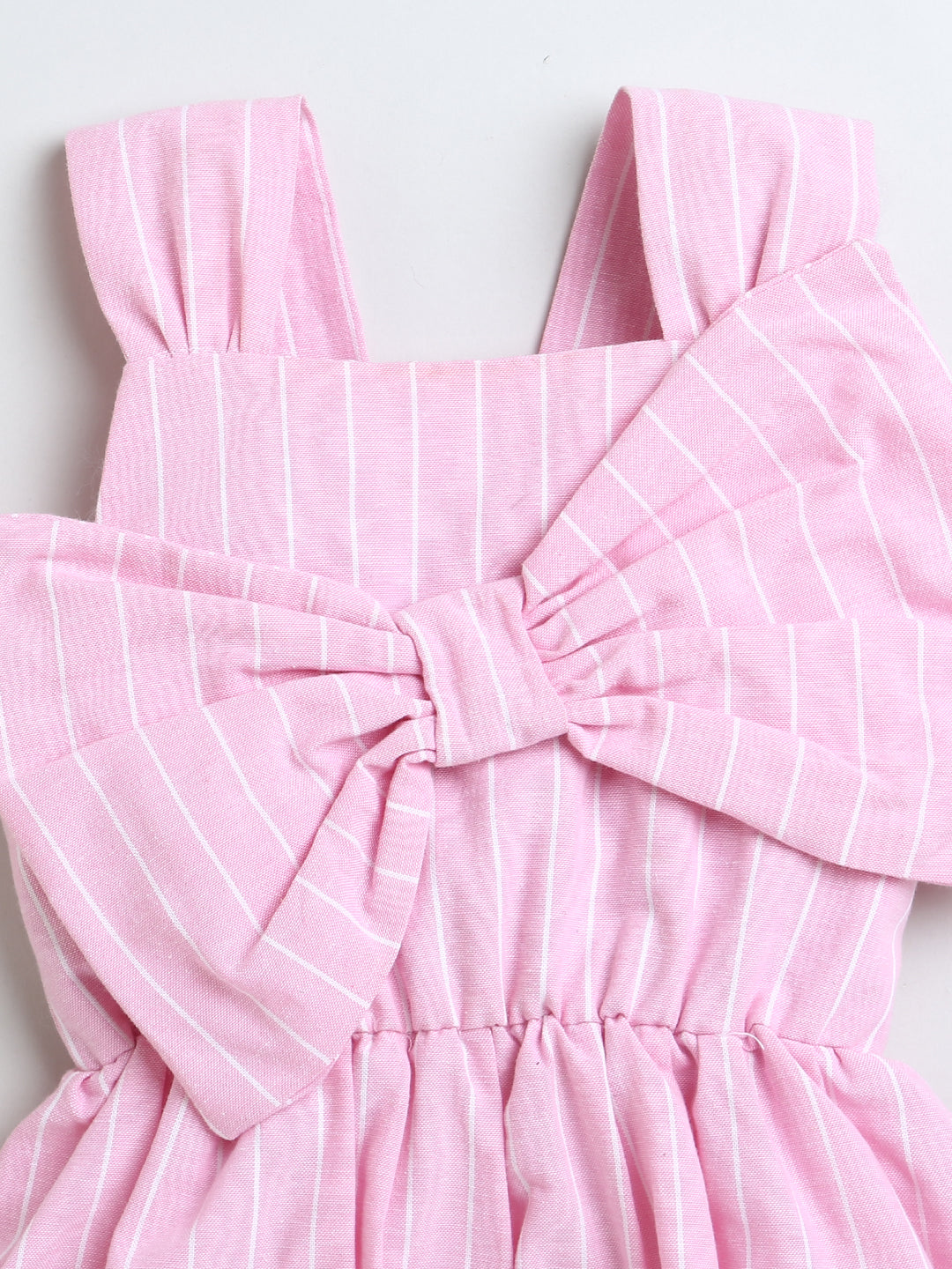 Pink Big Bow Design Sleeveless Dress