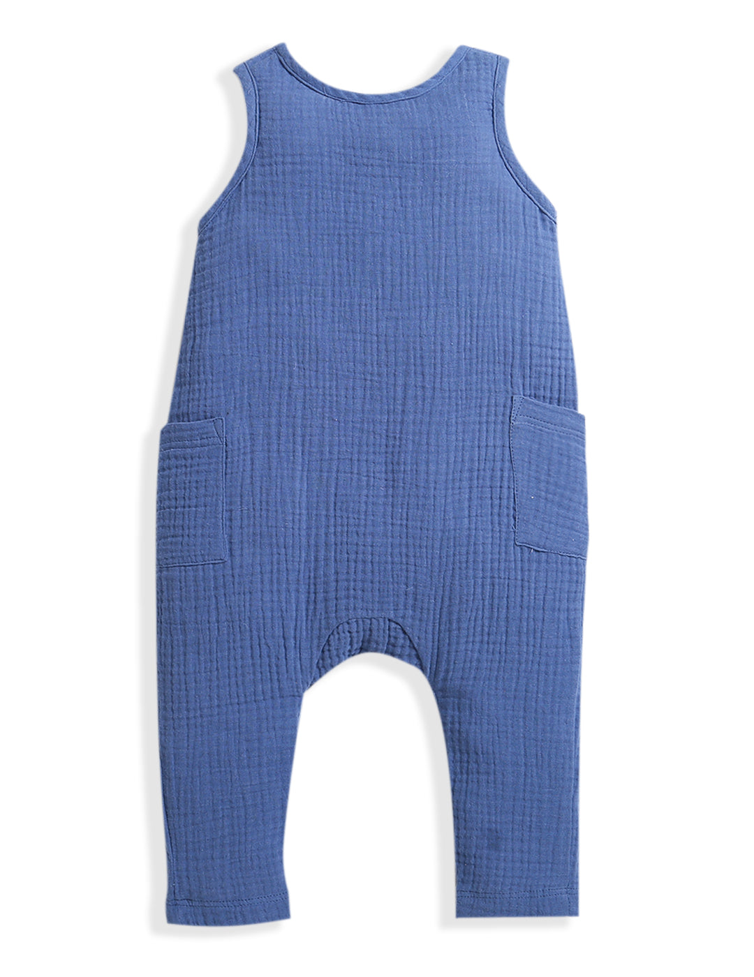 Blue Cotton Romper