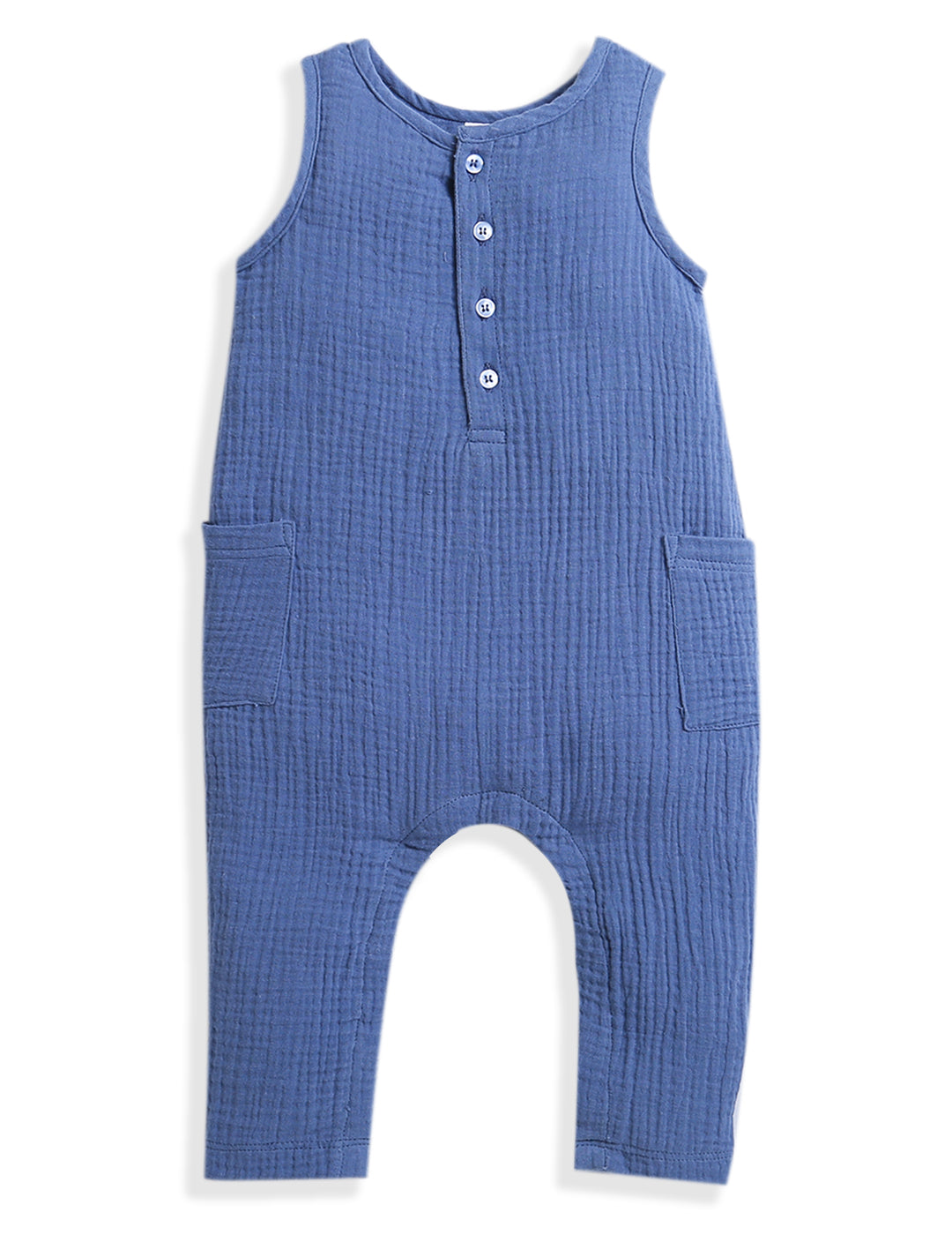 Blue Cotton Romper