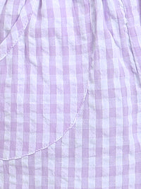 Lilac White Checks Pattern Co-ord Set