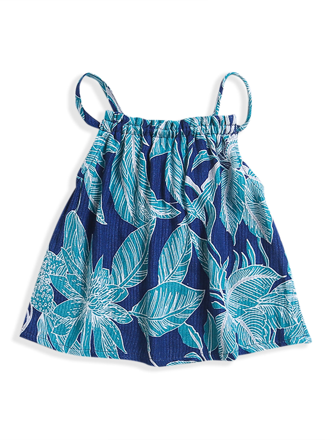 Blue Leaf Print Matching Set