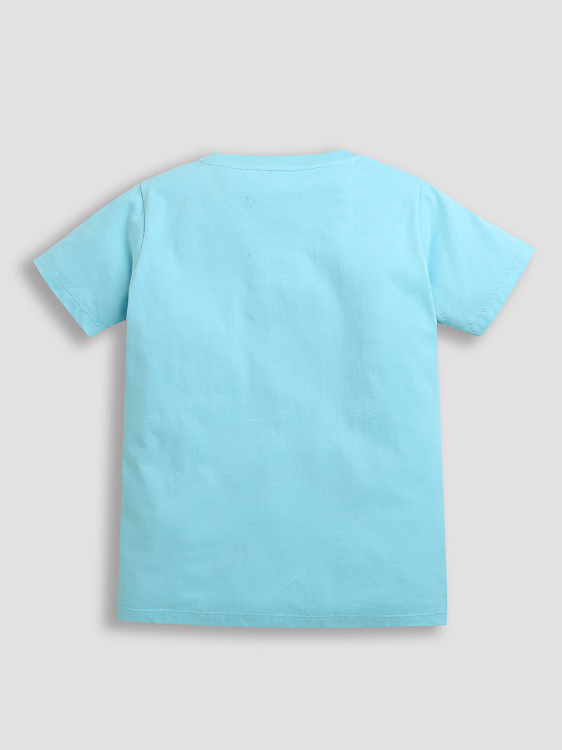 Pack of 2 Sky Blue-Player with Basket Ball & Mint Green-Strive To Be Better Print Cotton T-shirt