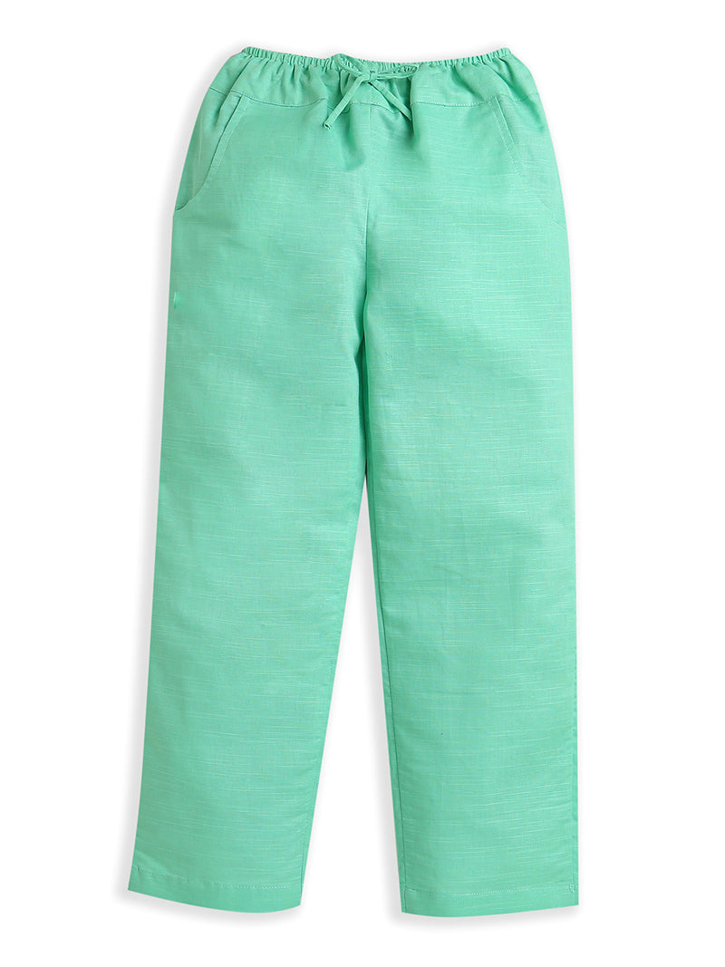 Mint Green Full Sleeve Collar Neck Boys Co-ord set