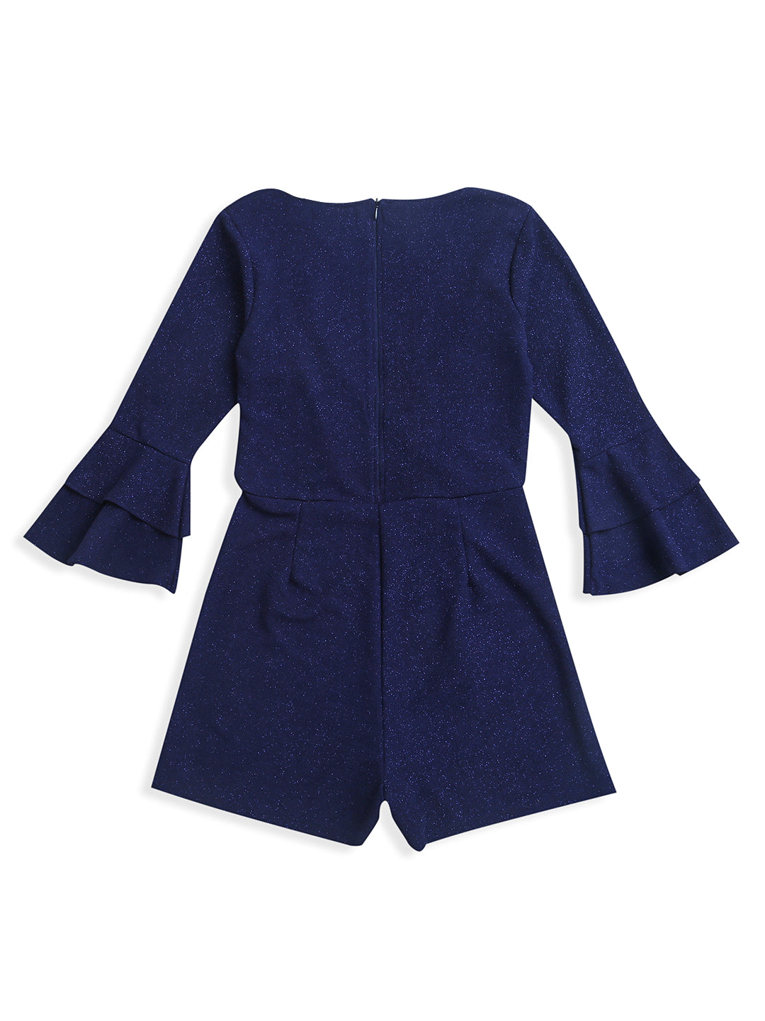 Navy Blue 3/4 Sleeve Girls Dress