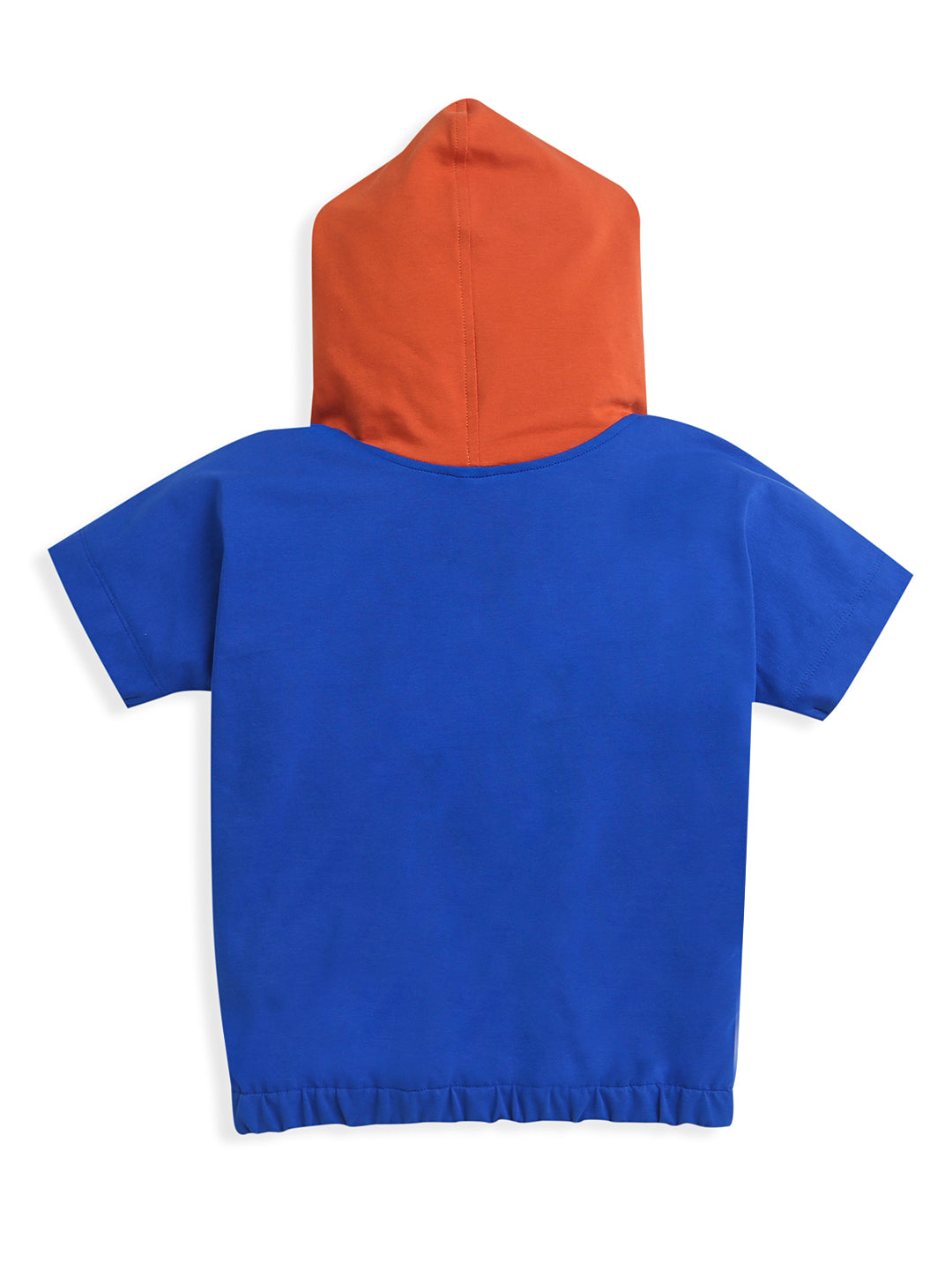 Red Yellow Blue Half Sleeve Hoodie Boys Co-ord Set