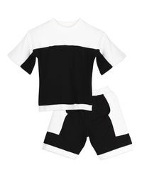 Black & White Oversized Colour Block Co-ord Set