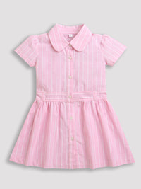 Pink Half Sleeve Cotton Baby girl dress