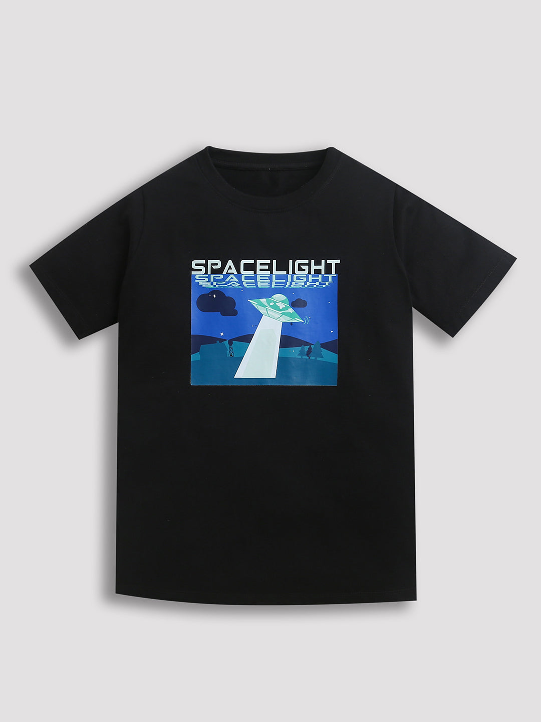 Black Space Light Print T-shirt