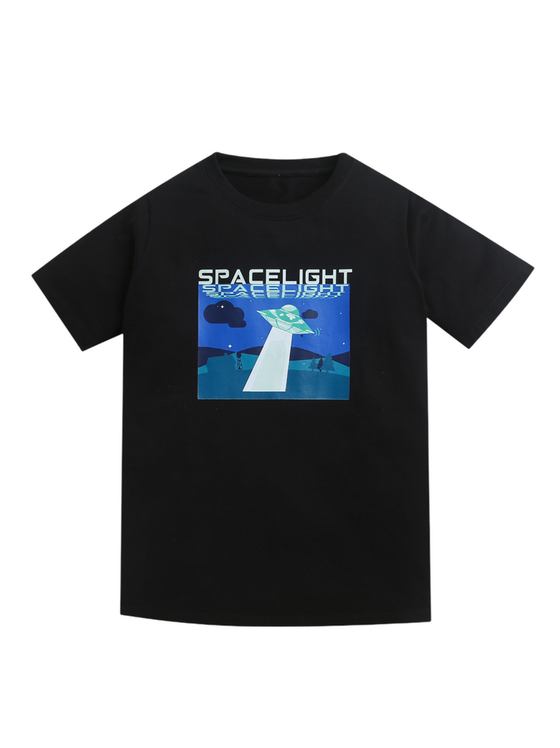 Black Space Light Print T-shirt