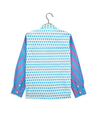 Blue All Over Print casual shirt