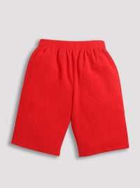 Red Game Over Print Boys Shorts