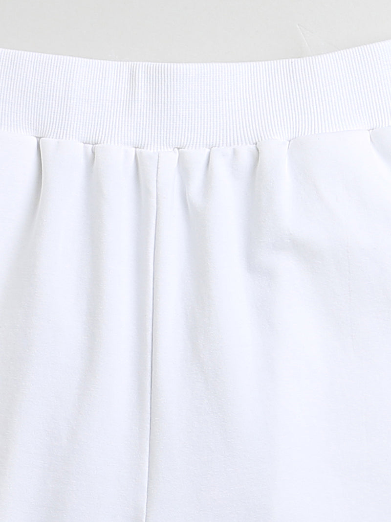 White Future Print Pure Cotton Boys Shorts