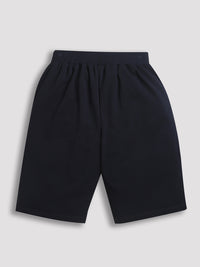 Navy Blue Skating boat print Shorts