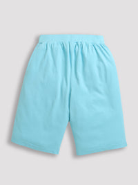 Sky Blue Basket Ball Player Print Boys Shorts