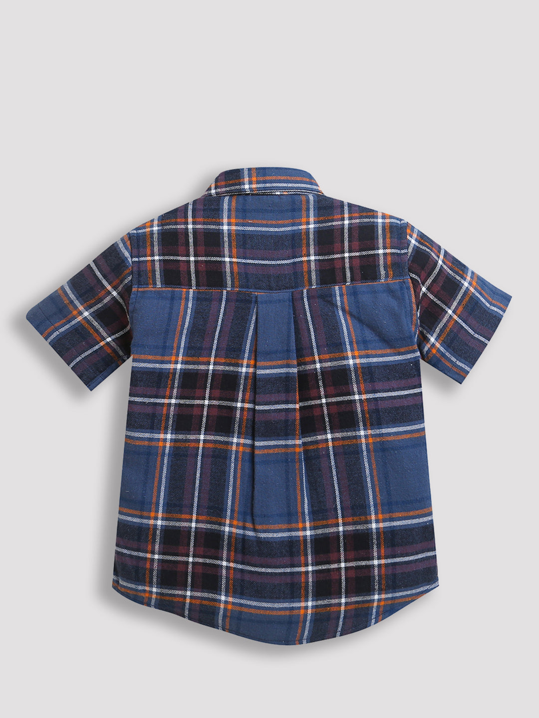 Blue Check Pattern Half Sleeve casual shirt