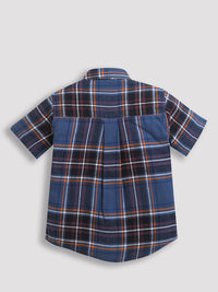 Blue Checks Pattern Half Sleeve casual shirt