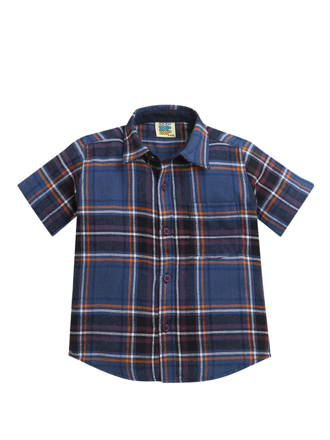 Blue Check Pattern Half Sleeve casual shirt