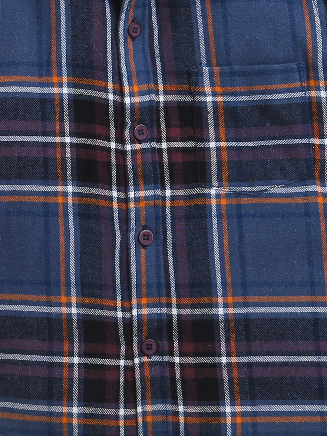 Blue Checks Pattern Half Sleeve casual shirt