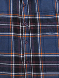 Blue Check Pattern Half Sleeve casual shirt