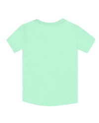 Mint Green Alligator Print Half Sleeve Boys T-Shirt