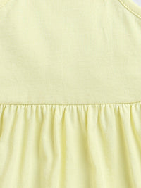 Yellow & White Full Sleeve Baby Girl Dress