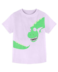 Lilac Dianasore Print Half Sleeve Boys T-Shirt