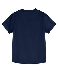 Navy Blue Puzzling Print Half Sleeve boys T-Shirt