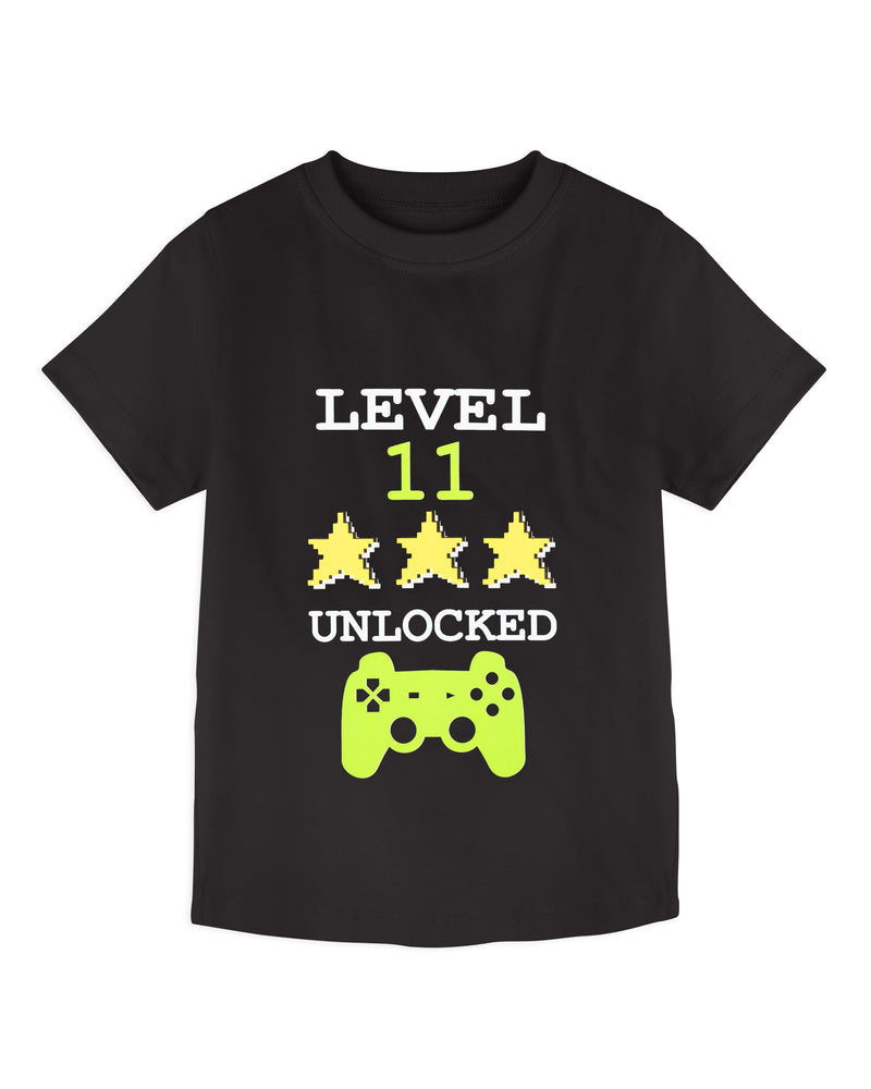 Black Level 11 Print Half Sleeve T-Shirt