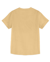 Beige Player & Foot Ball Print Half Sleeve T-Shirt