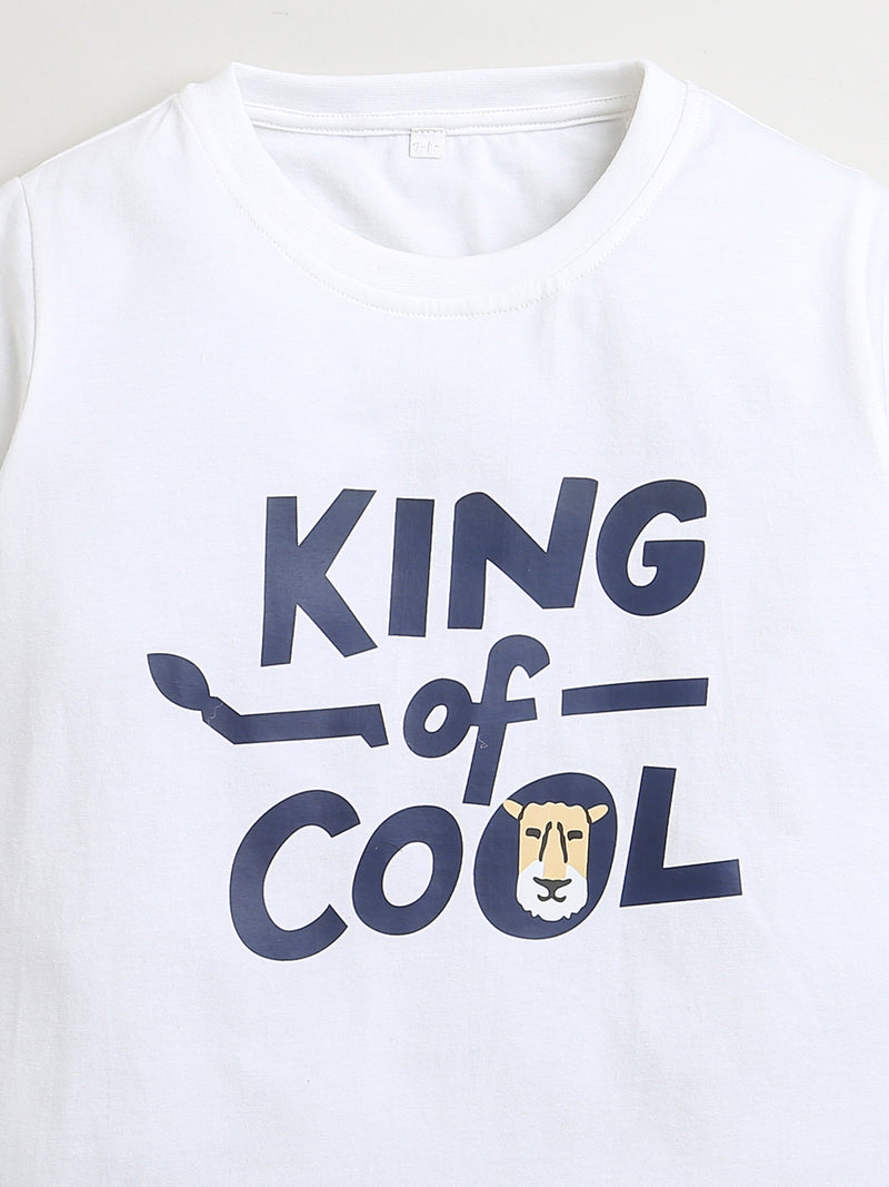 White King of Cool Print Boys Tshirt