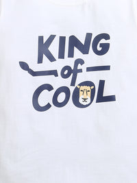 White King of Cool Print Boys Tshirt